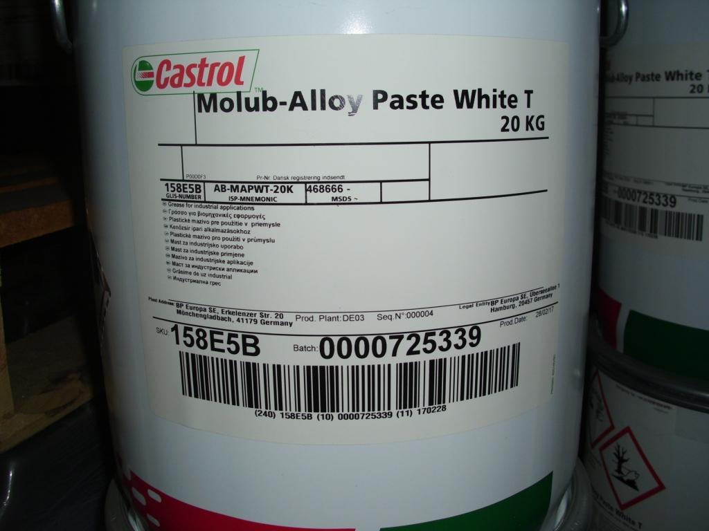 А также ведро пасты Castrol Molub-Alloy Paste White T весом нетто 20 кг !