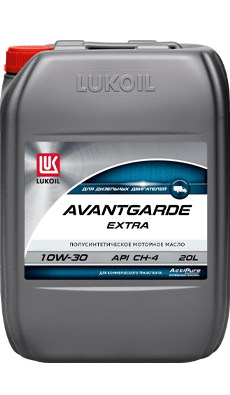 Lukoil Avantgarde Extra 10W-30 – полусинтетическое моторное масло для высокофорсированных дизельных двигателей грузовых автомобилей и спецтехники.