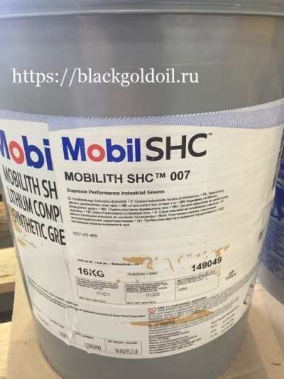 Mobilith SHC 007 – это смазка для промышленных редукторов, ведро 16 кг