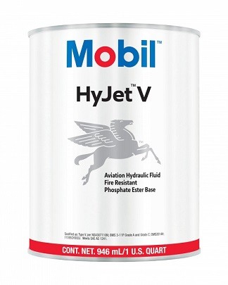Mobil HyJet V – огнестойкая авиационная гидравлическая жидкость на основе фосфатного эфира.